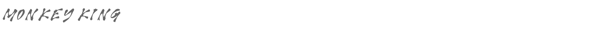 Sample characters Monkey King Font